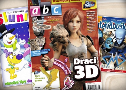Výběr z dětských časopisů, kde ALBI propaguje své výrobky