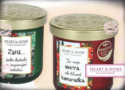 Heart & Home Svíčky se jmény - Vánoční varianta svíček se jmény