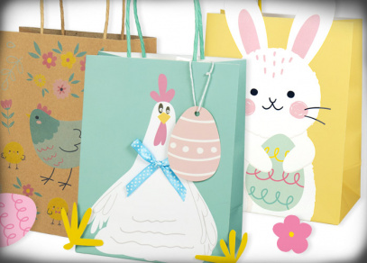 Velikonoční nadílka - Různé varianty papírových tašek