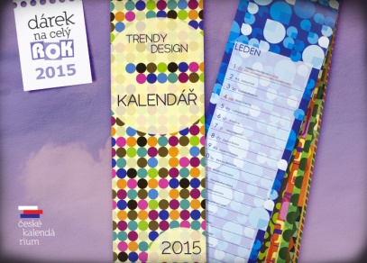 Barevný a trendy - designový kalendář na rok 2015
