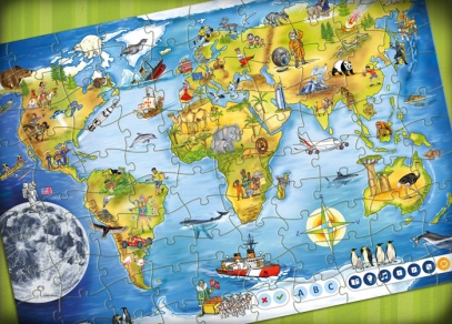 Puzzle Svět  z edice Kouzelné čtení od Albi